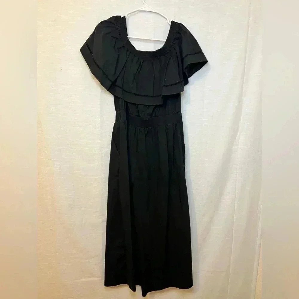 DONNA KARAN Off-The-Shoulder Jumpsuit Medium - Picture 10 of 13